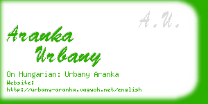 aranka urbany business card